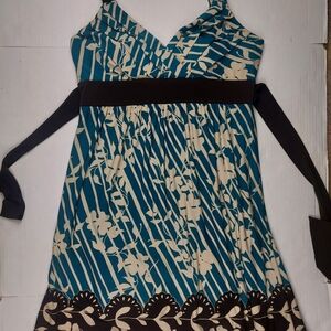 Speechless Blue and Cream Patterned Dress